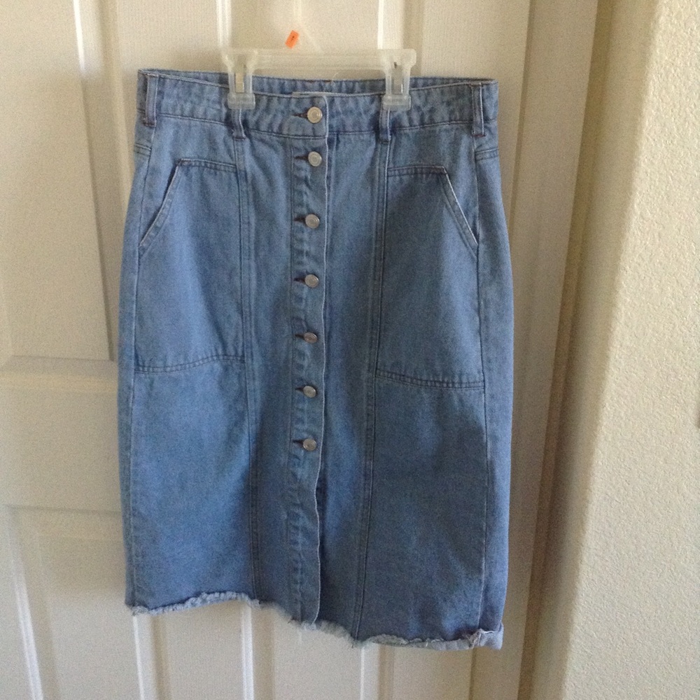 Denim Midi Skirt